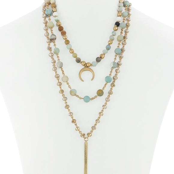 Jewelry - Multi Crescent Moon layer Necklace